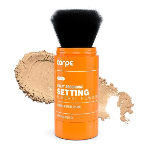 Carpe Sweat Absorbing Setting Powder. Translucent Matte for Oily Skin | Sweat & Oil Control Setting Powder. Translucent Matte Finish. Loose Mineral Makeup for Oily Skin. Gentle on Skin